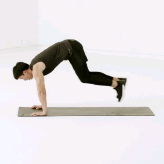 Plank Side Jump Exercise Howto Workout Trainer by Skimble