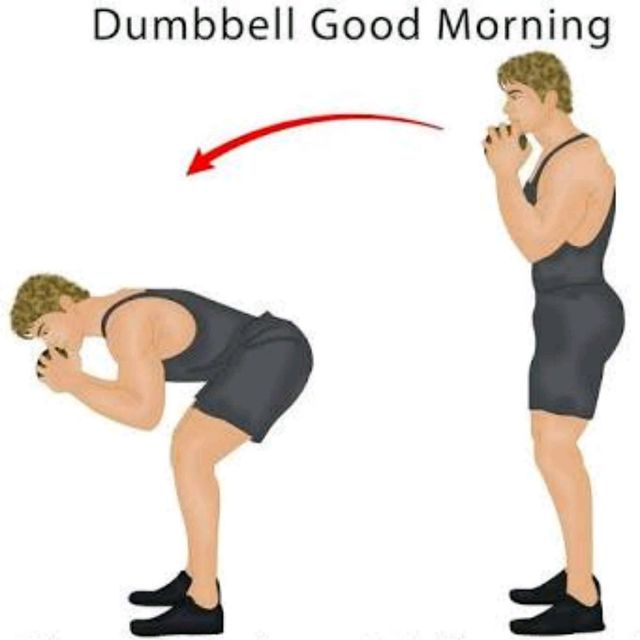 Dumbbell Good Morning by Tara Buckley Exercise Howto Skimble