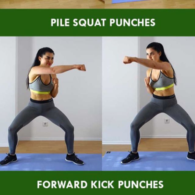 Plie Squat Punches by Bridgitte Dabrowski Exercise Howto Skimble
