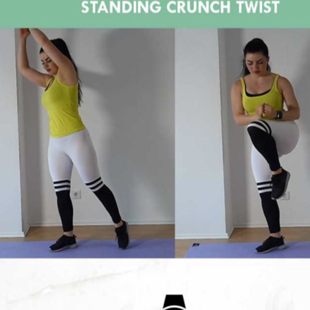 Standing Crunch Twist by Bridgitte Dabrowski Exercise Howto Skimble