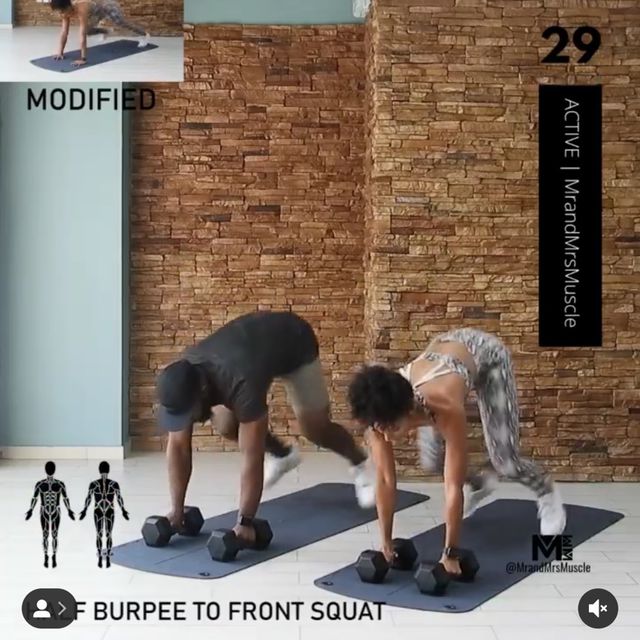Half Burpee To Front Squat by Cleo W. Exercise Howto Skimble