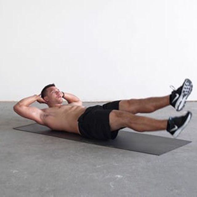Crunch Hold Flutter Kicks Exercise Howto Workout Trainer by Skimble