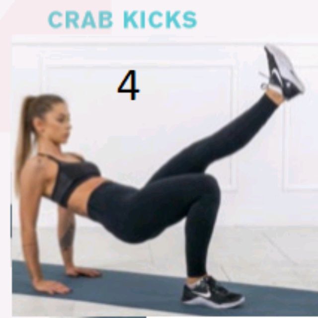 Crab Kicks Exercise Howto Workout Trainer by Skimble