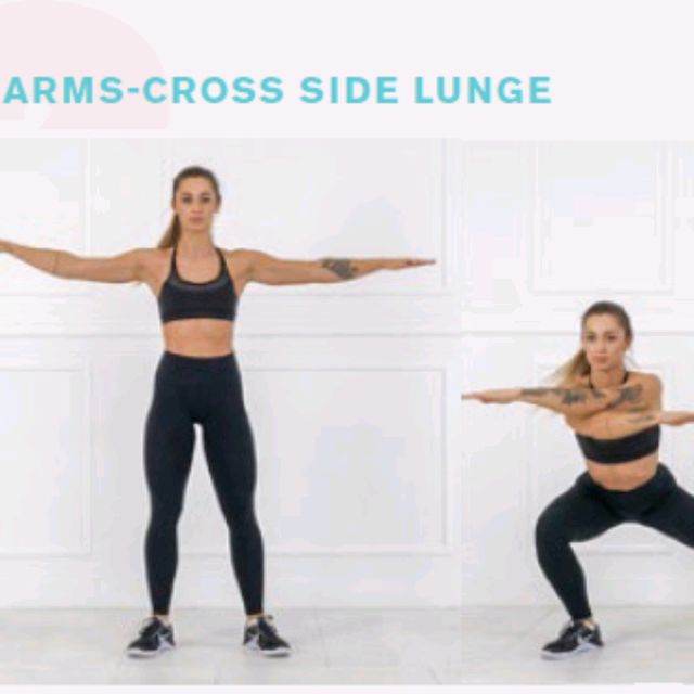 Arm Cross Side Lunge by Lily Rinehartmann Exercise Howto Skimble