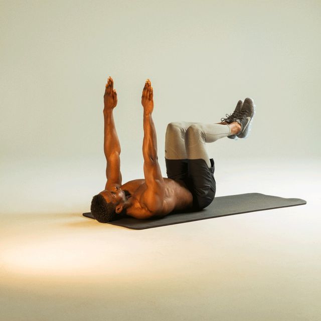 Dead Bug Crunches Exercise Howto Workout Trainer by Skimble