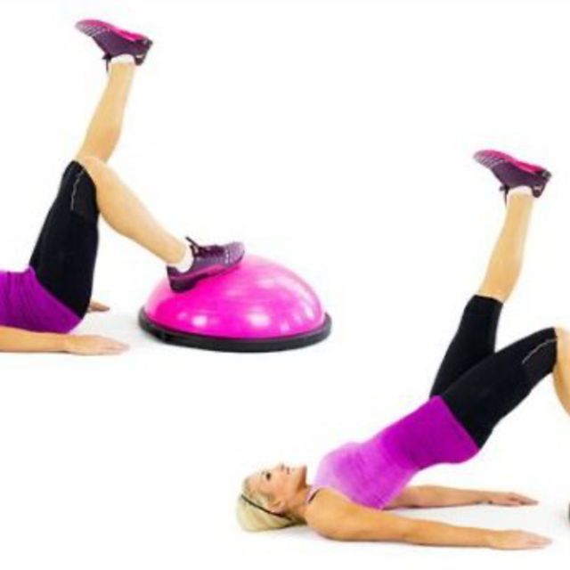 BOSU Single Leg Glute Bridge by Lori Forney Exercise Howto Skimble