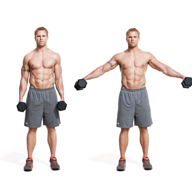 Standing Shoulder Fly by Myint H. Exercise Howto Skimble