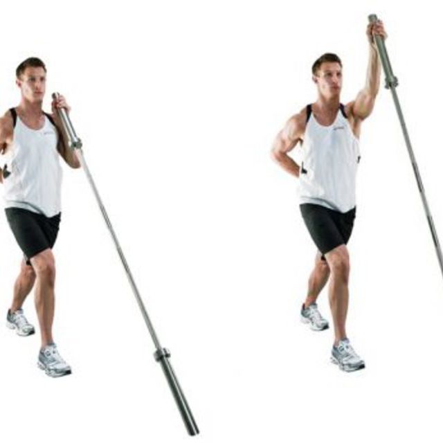 Landmine Press RIGHT by Gabrielle M. Exercise Howto Skimble