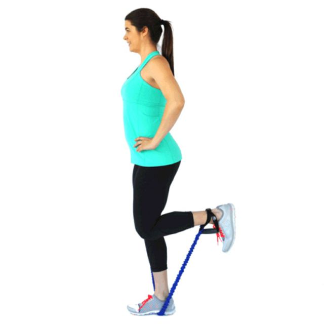Standing Left Hamstring Curl Exercise Howto Workout