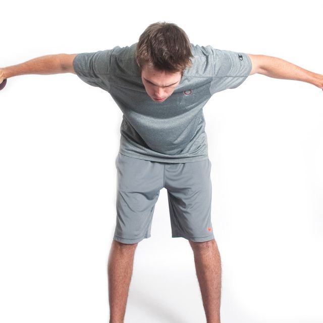 Standing Butterfly Arms Exercise Howto Workout Trainer by Skimble