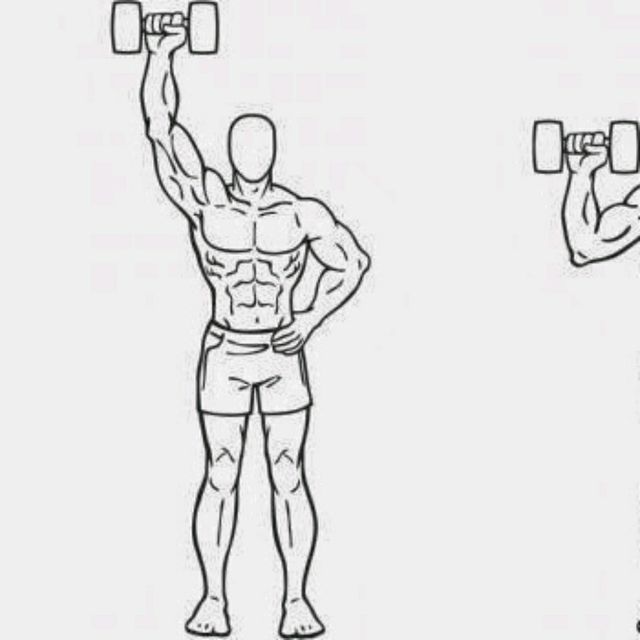 Right Single Arm Overhead Press by Markus Rotter Exercise Howto Skimble