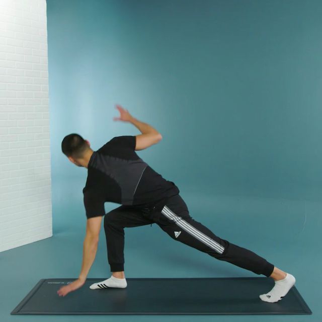 Lunge to Rotation by Brian Fallon Exercise Howto Skimble