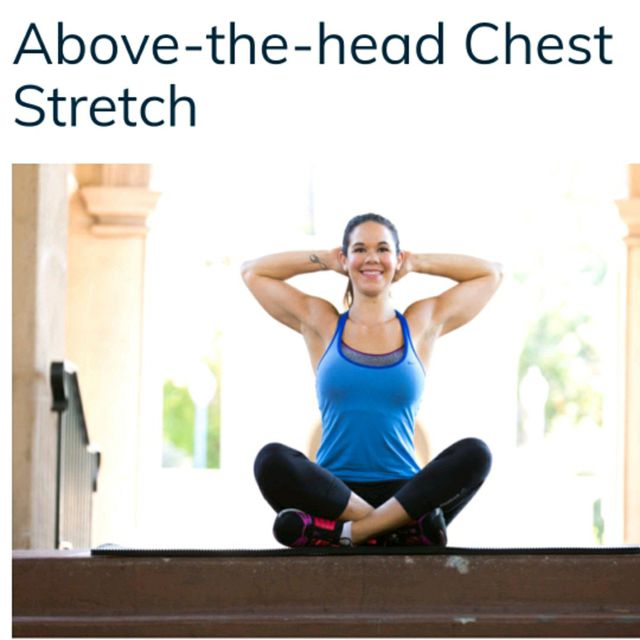 Abovethehead Chest Stretch Exercise Howto Workout Trainer by Skimble