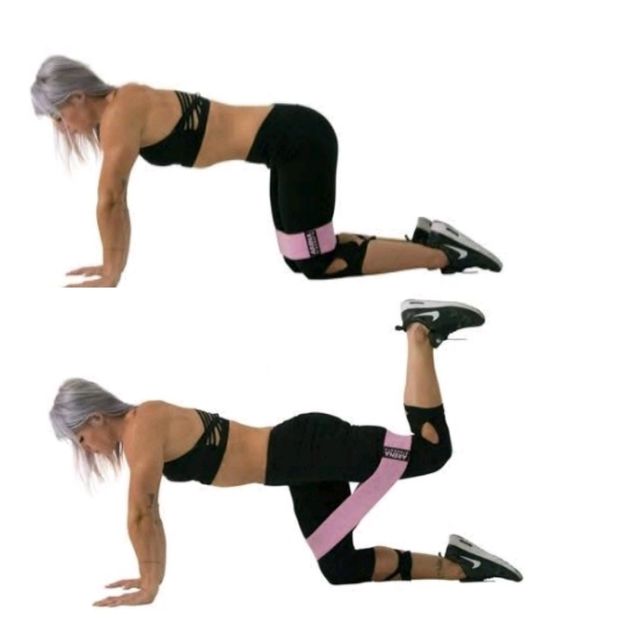Donkey Kick Pulse+Hold by Tanya M. Exercise Howto Skimble