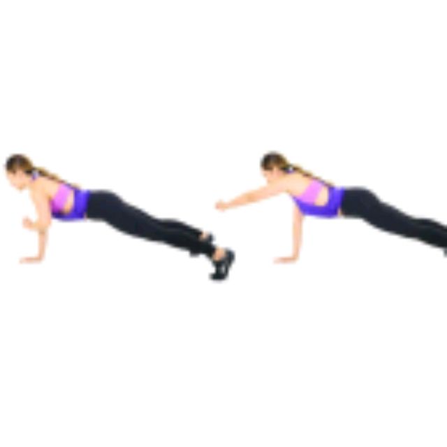 Plank Punches Exercise Howto Workout Trainer by Skimble