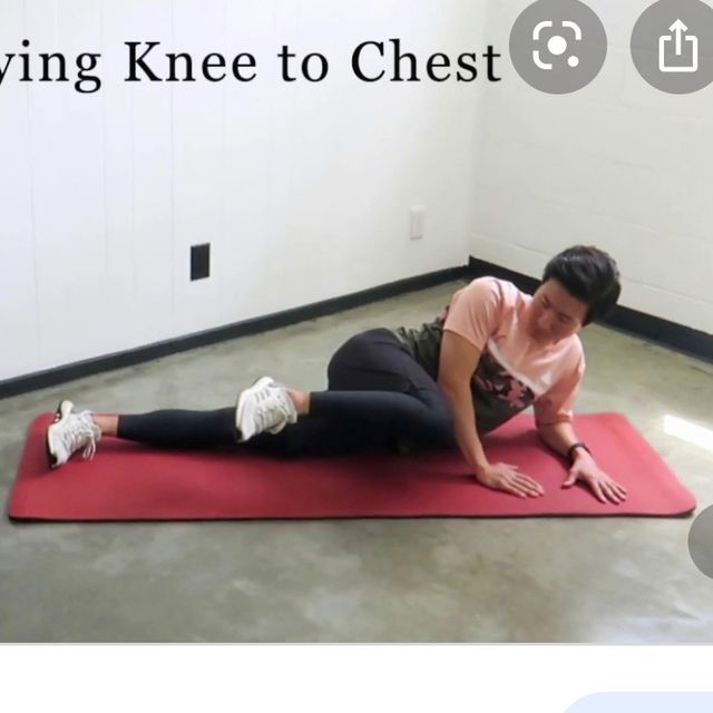 Banded Side Lying Knee To Chests (per leg) by Lucy G. Exercise Howto