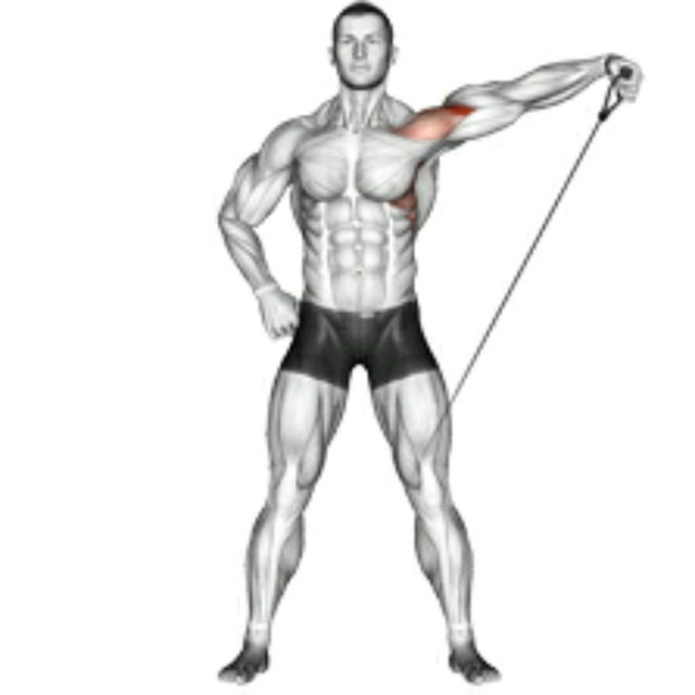 Right Arm Behindtheback Cable Lateral Raise by Odin S. Exercise How