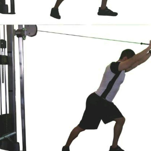 Cable overhead triceps extension Exercise Howto Workout Trainer by