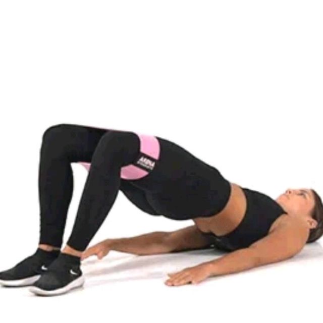 Narrow Stance Glute Bridge + Pulse Exercise Howto Skimble