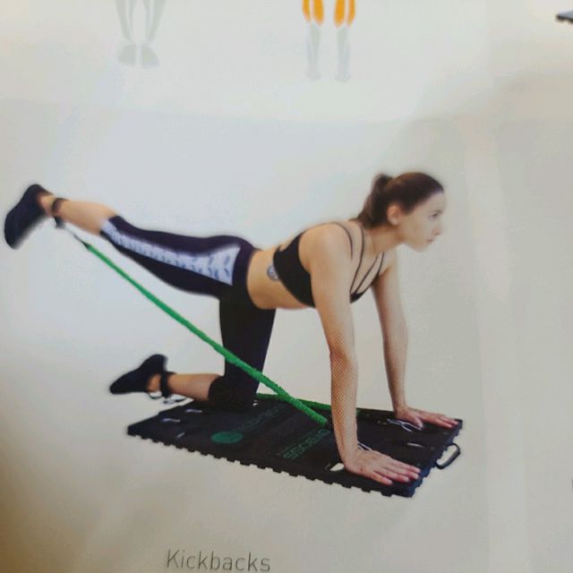 Glute Kickbacks (Right Leg) Resistance Band Exercise Howto