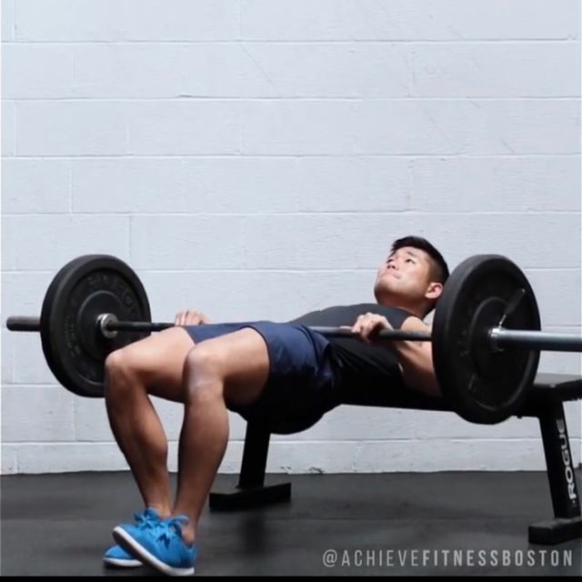 Staggered Stance Hip Thrust by Rushfitness 💪🏽 Exercise Howto Skimble