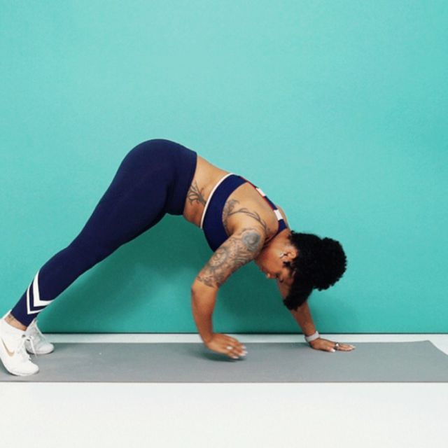 Plank To Downward Dog Tap Exercise Howto Workout Trainer by Skimble