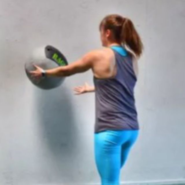 Alt. Wall Ball Throw And Catch Exercise Howto Workout Trainer by