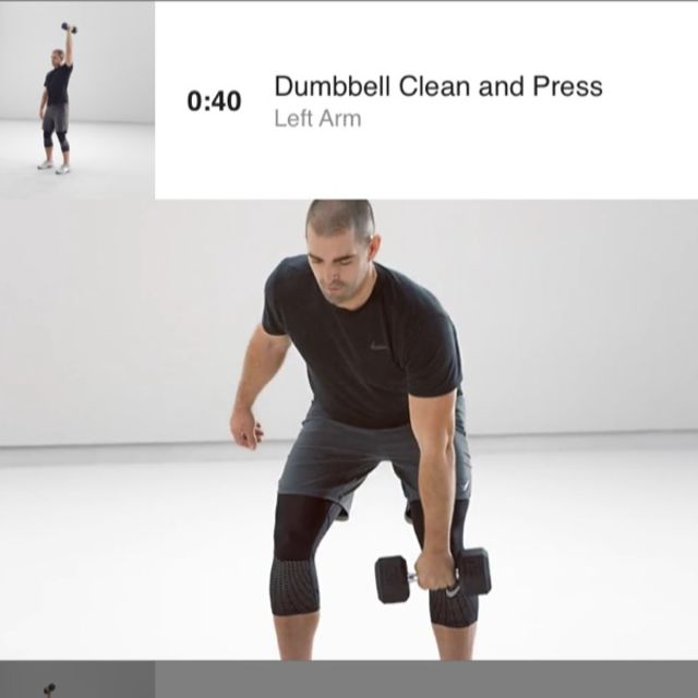 Dumbbell Clean And Press by Rushfitness 💪🏽 Exercise Howto Skimble