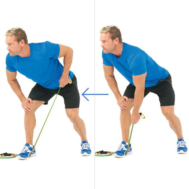 Left Side Lawnmower With Band Exercise Howto Workout Trainer by