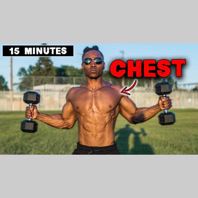 15 MINUTE LIGHTWEIGHT DUMBBELL CHEST WORKOUT NO BENCH NEEDED! Free