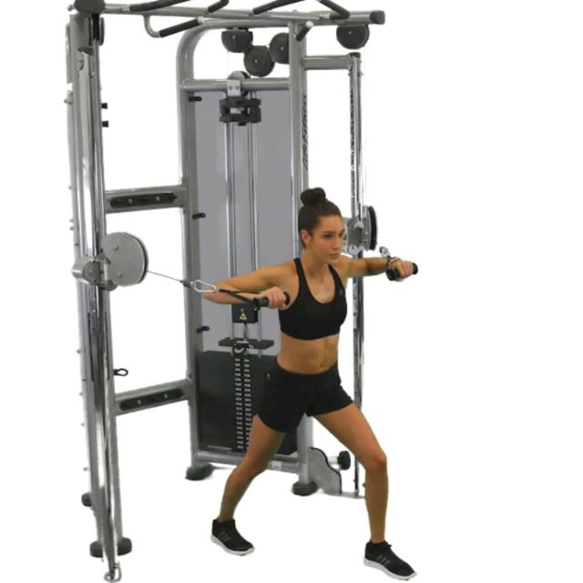 Standing Cable Chest Press by 𝔻𝕖𝕤𝕖𝕣𝕥 𝔽𝕠𝕩🦊 🌟 Exercise Howto Skimble