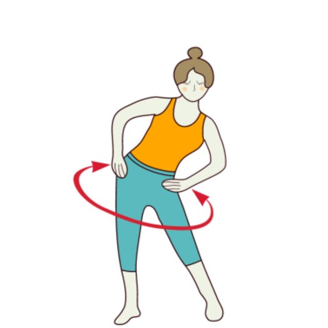 Standing Hip Circles by 𝔻𝕖𝕤𝕖𝕣𝕥 𝔽𝕠𝕩🦊 🌟 Exercise Howto Skimble