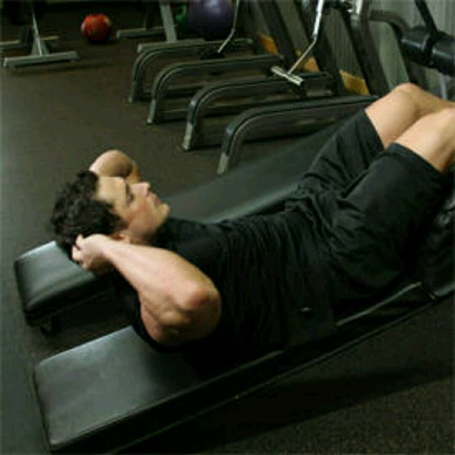 Decline Bench Ab Crunch by Alonzo Brown Exercise Howto Skimble