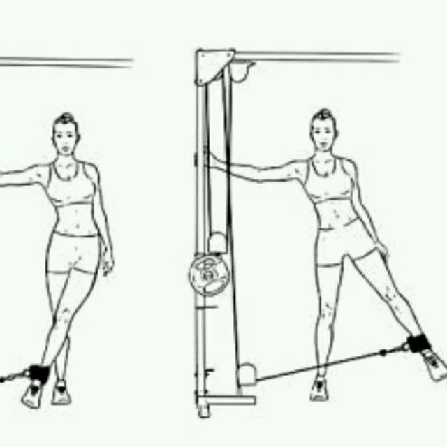 Cable Hip Abduction Exercise Howto Workout Trainer by Skimble