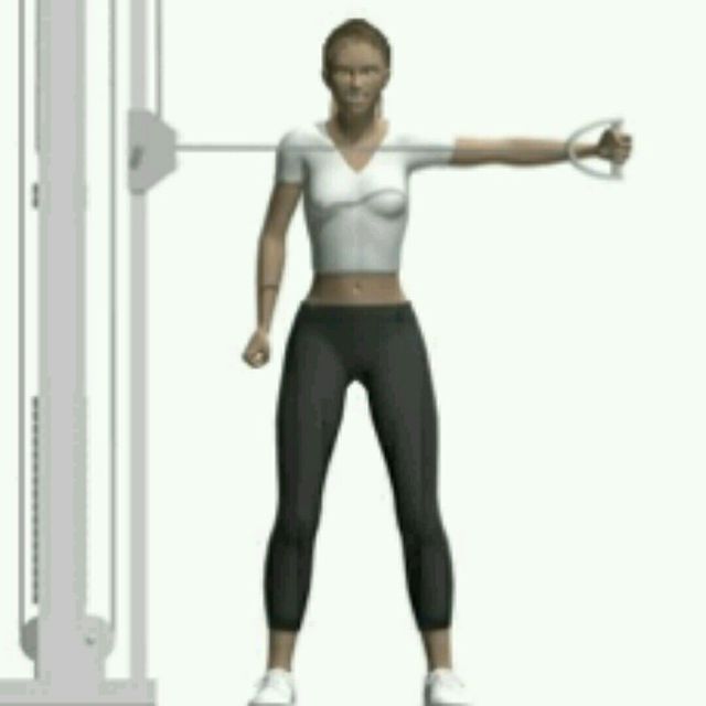 Single Arm Standing Cable Reverse Fly Exercise Howto Skimble