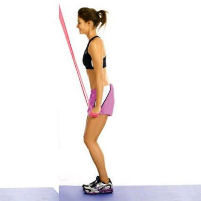 Resistance Band Or Cable Lat Pull Down Exercise Howto Workout