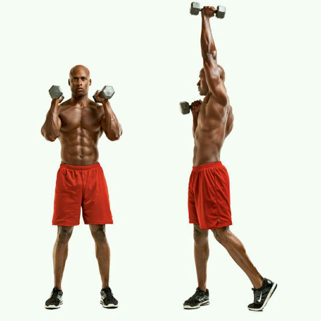 Alternating shoulder press with Twist Exercise Howto Workout