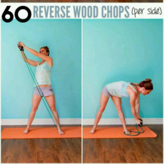 Reverse Wood Chops by Michelle Oliveira Exercise Howto Skimble