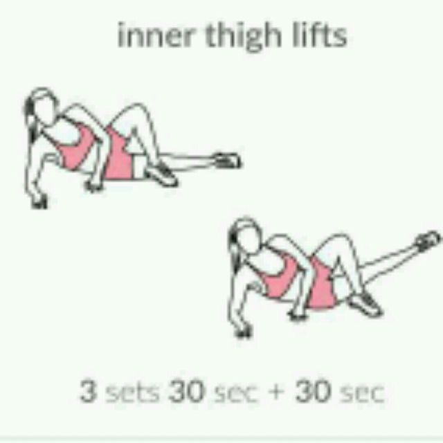 Inner Thigh Lifts Exercise Howto Workout Trainer by Skimble