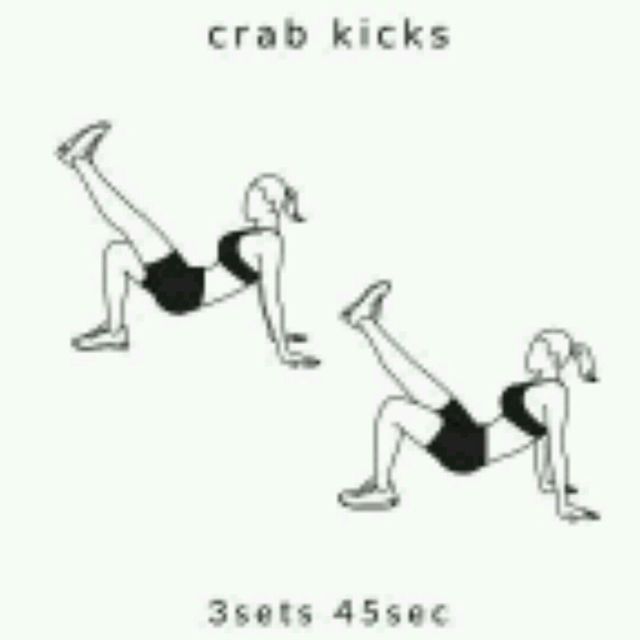 Crab Kicks Exercise Howto Workout Trainer by Skimble