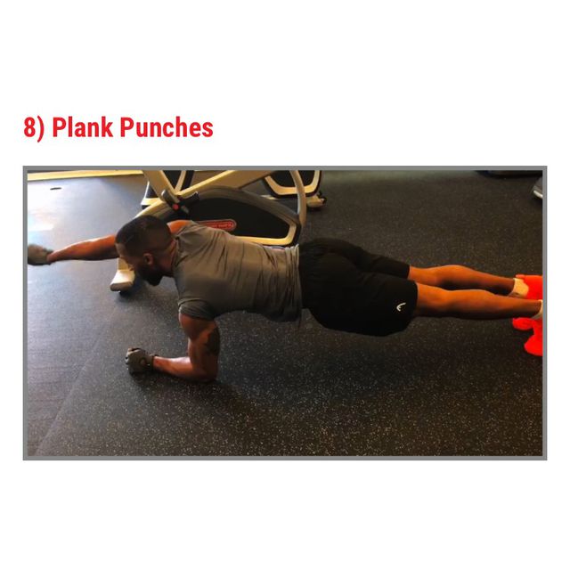 Elbow Plank Punch Exercise Howto Workout Trainer by Skimble