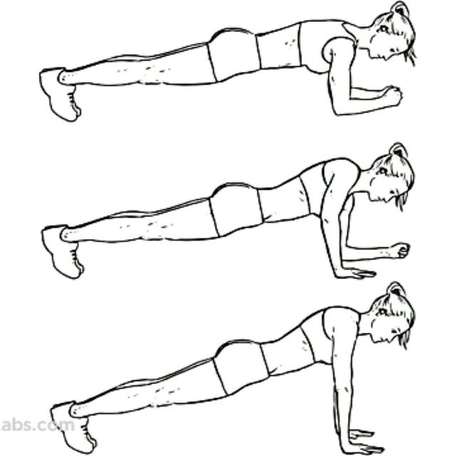 Plank To Push Up Exercise Howto Workout Trainer by Skimble