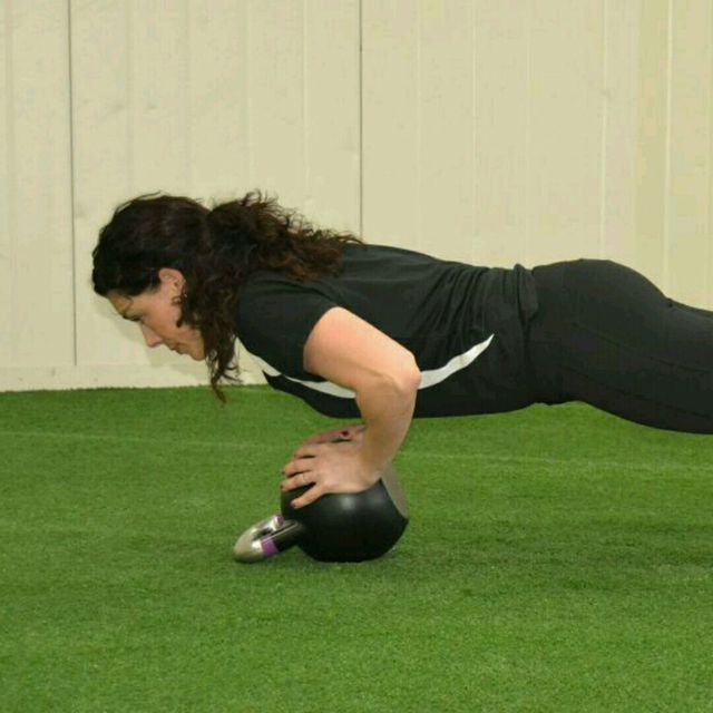 Diamond PushUps With Kettlebell Exercise Howto Workout Trainer by