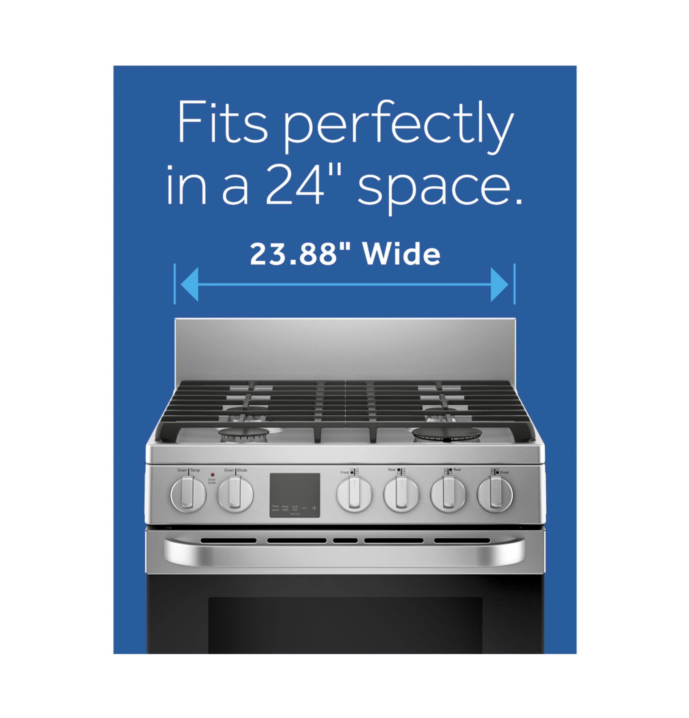 Haier QGAS740RMSS 24" 2.9 Cu. Ft. Gas FreeStanding Range with