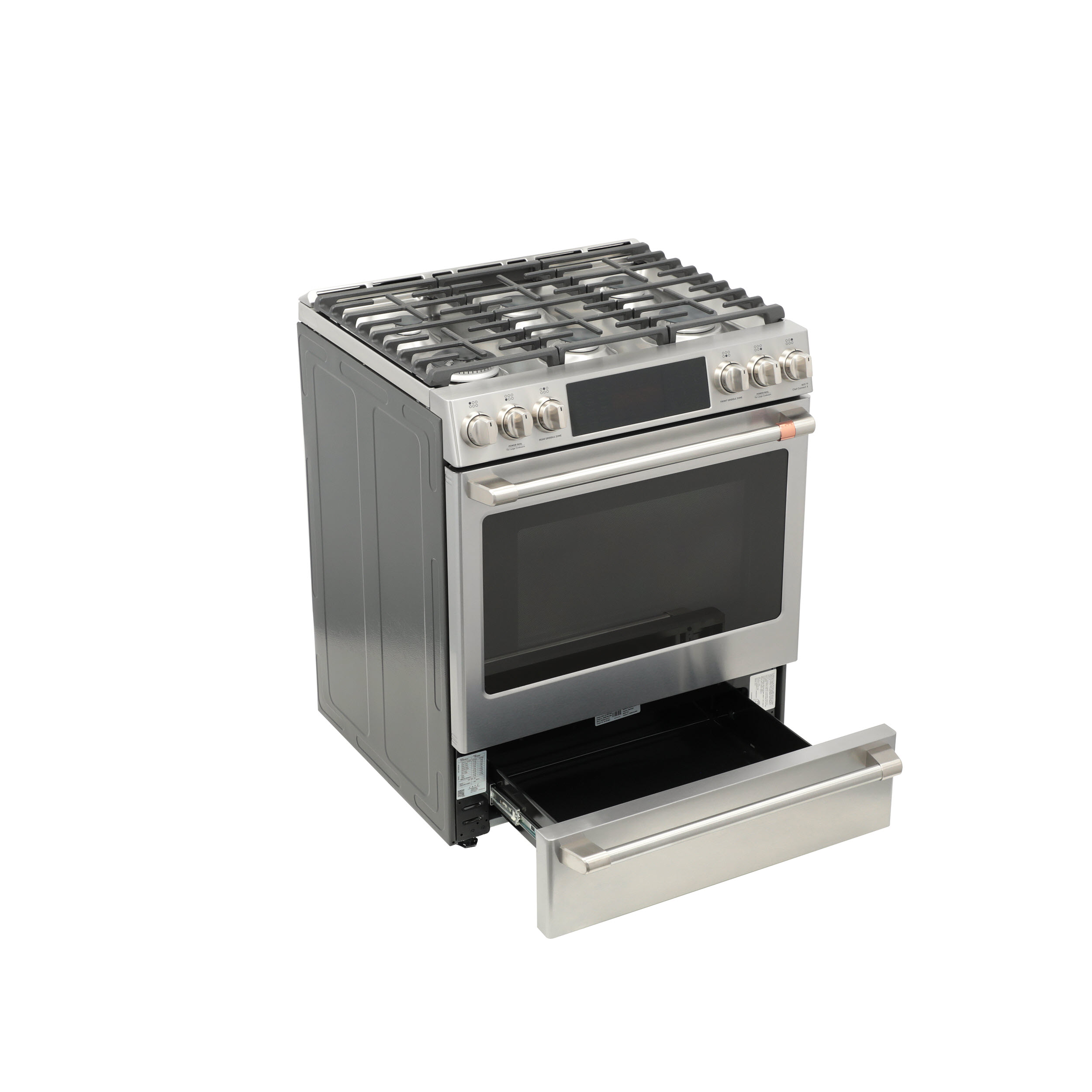 Cafe CGS700P2MS1 Café™ 30" Smart SlideIn, FrontControl, Gas Range with Convection Oven