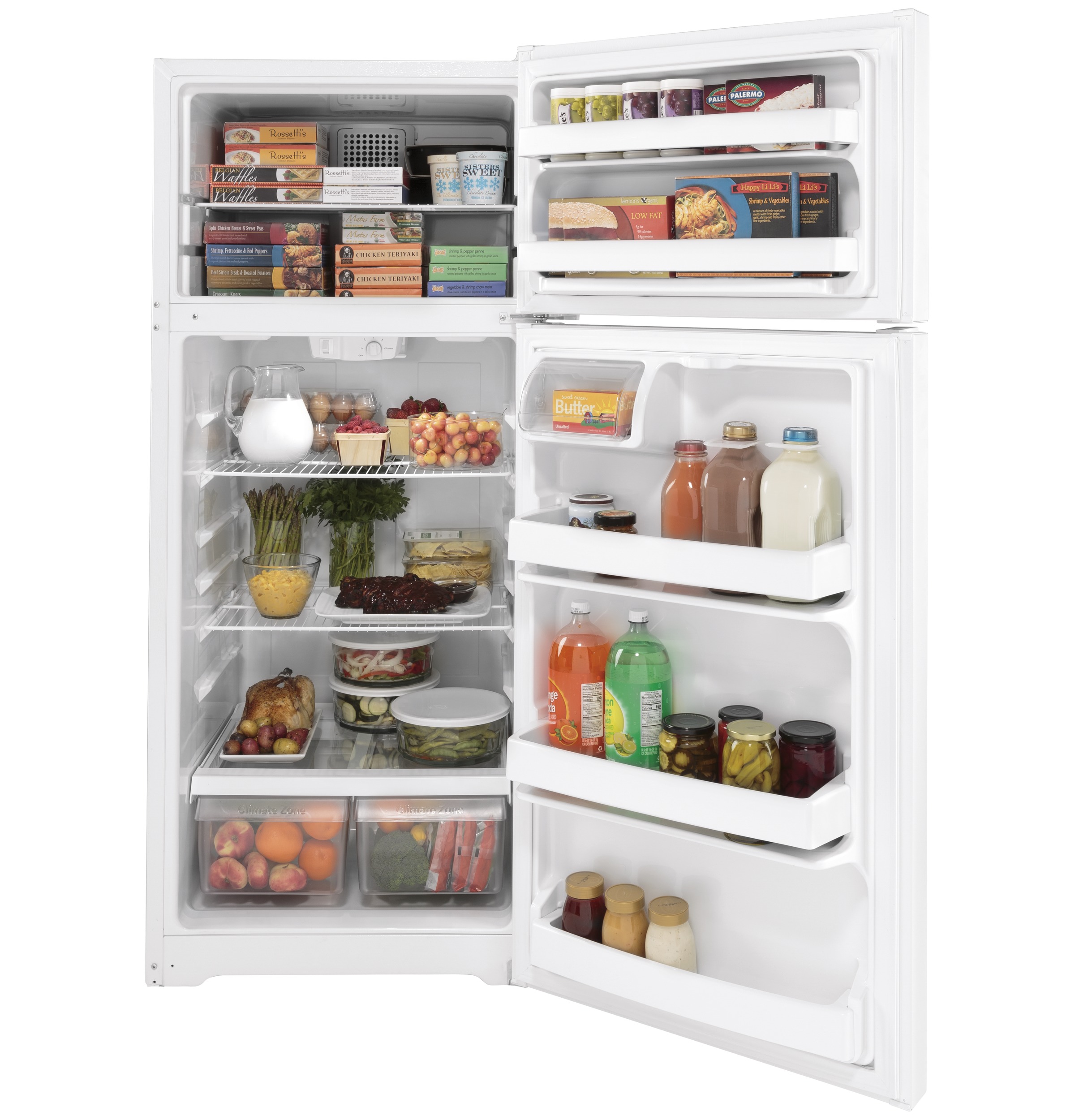 GE GTE18DTNRWW GE® ENERGY STAR® 17.5 Cu. Ft. TopFreezer