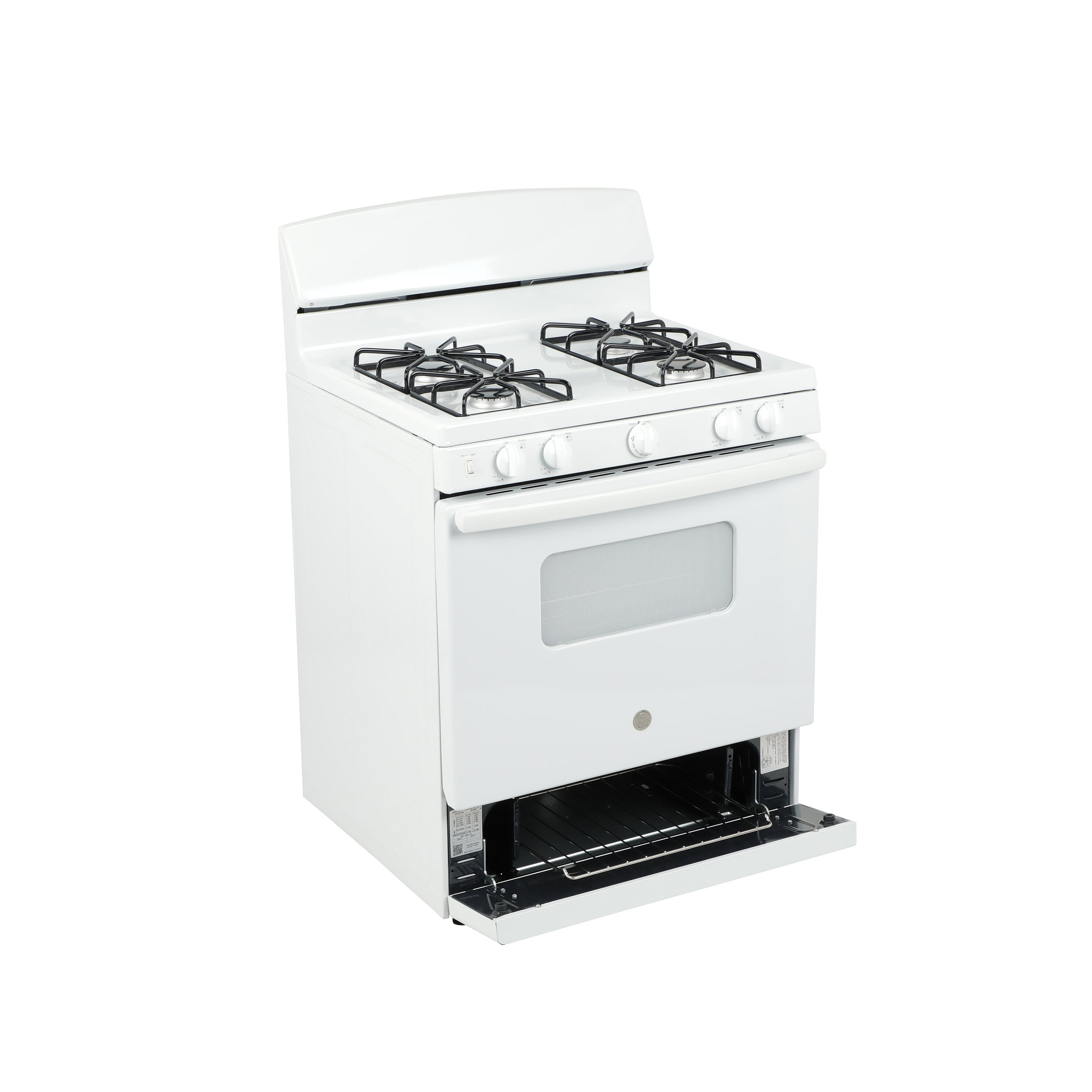 GE JGBS10DEMWW GE® 30" FreeStanding Front Control Gas Range Charlotte Appliance in