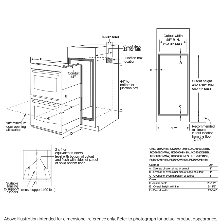 GE JKD3000SNSS GE® 27" Smart BuiltIn Double Wall OvenJKD3000SNSS
