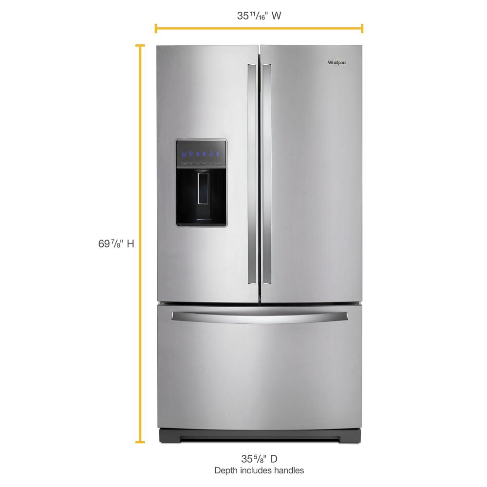 Whirlpool WRF767SDHZ 36inch Wide French Door Refrigerator 27 cu. ft.WRF767SDHZ