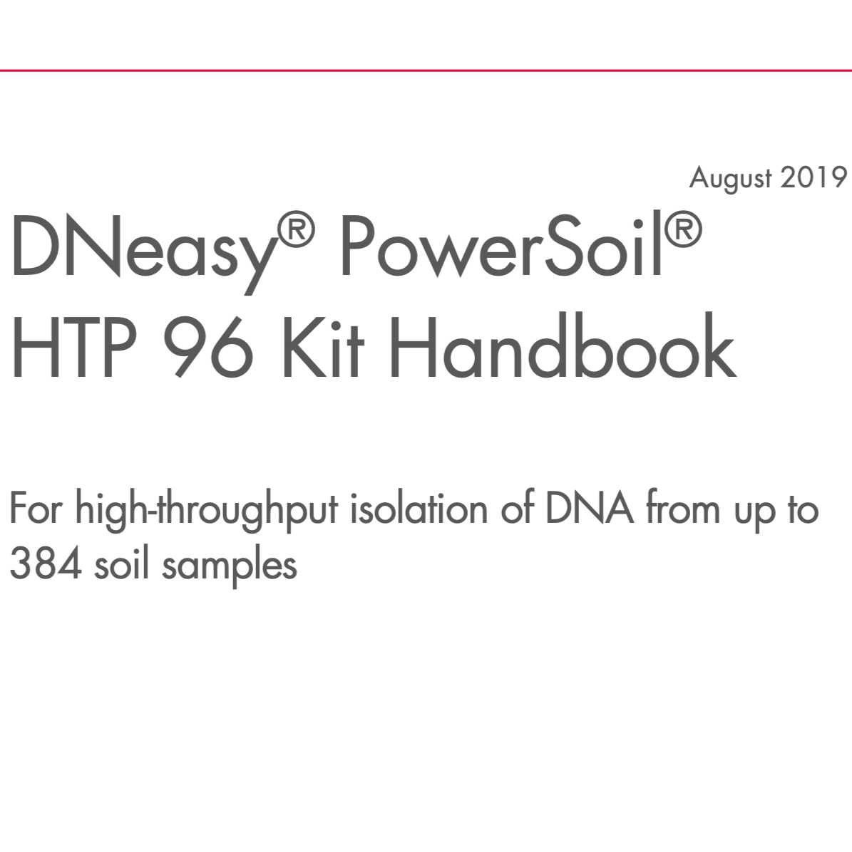 Qiagen DNeasy PowerSoil HTP 96 Kit